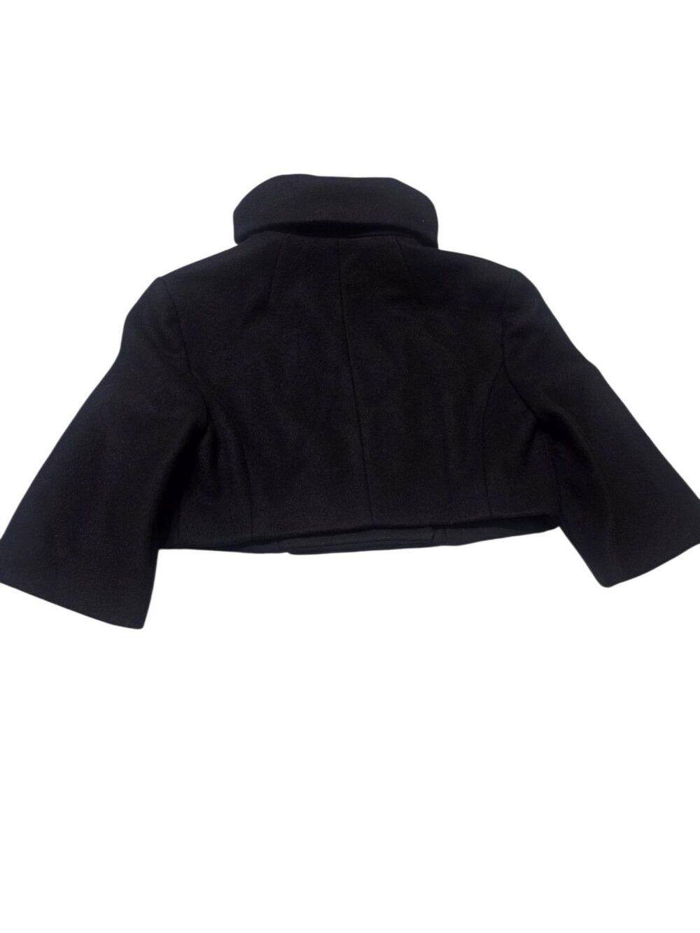 Vtg United Colors Of Benetton Wool Cropped Bolero Jacket EU 38 US 2 Black E19.1 - Picture 2 of 10